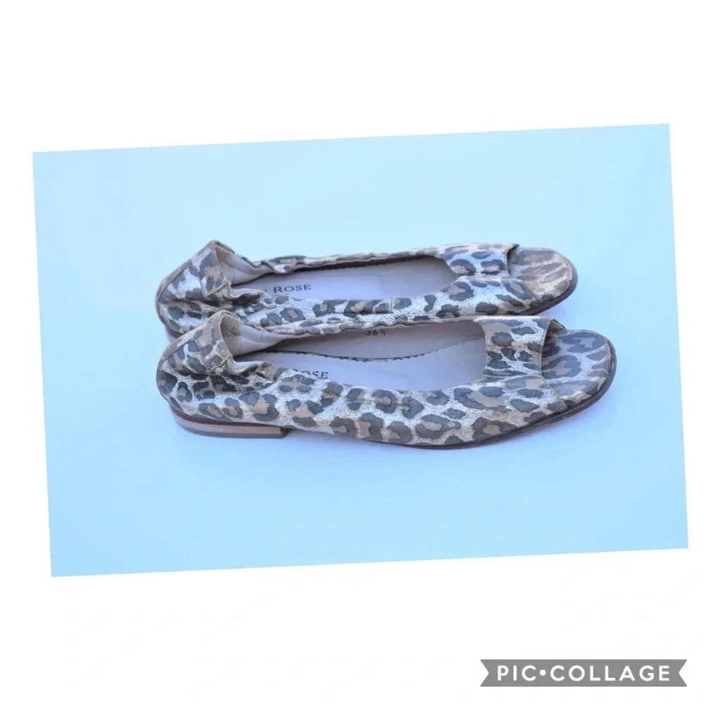 Taryn Rose peep toe flats